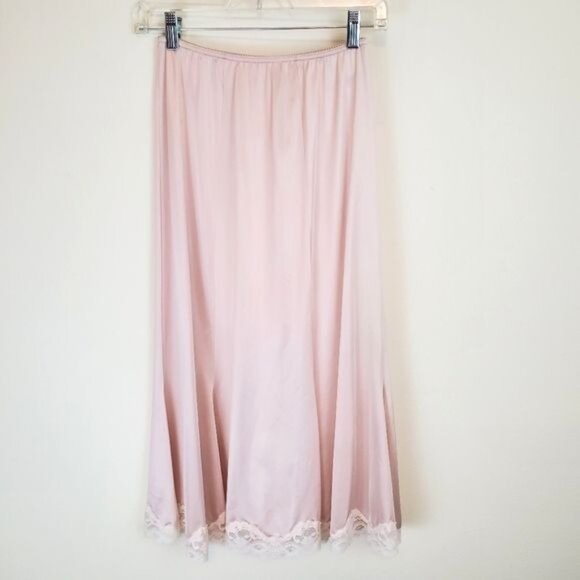 Heartstrings by Maidenform vintage pale pink midi length slip union label - Picture 1 of 10